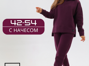 Костюм спортивный KANKA, женский, худи с капюшоном, футер, с начесом