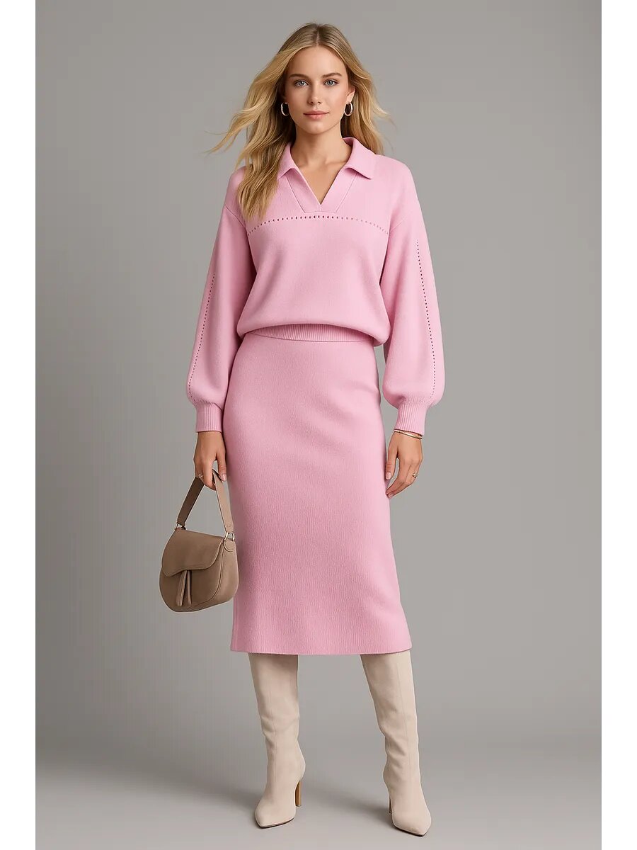 Костюм женский трикотажный с юбкой