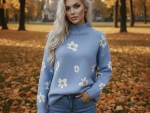 Свитер JoveMod "СССР", вязаный, оверсайз, черно-белый, размер 42-50