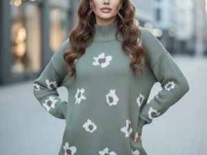 Свитер JoveMod "СССР", вязаный, оверсайз, черно-белый, размер 42-50